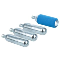 Oxford CO2 Topup Canisters Silver For Tyre Repair & Inflator Kit - Pack Of 4