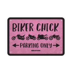 Oxford Biker Chick Garage Metal Sign - 30cm x 20cm x 0.25mm