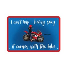 Oxford It Comes With The Bike Garage Metal Sign - 30cm x 20cm x 0.25mm