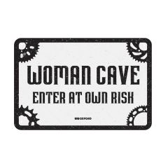 Oxford Woman Cave Garage Metal Sign - 30cm x 20cm x 0.25mm
