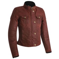 Oxford Holwell 1.0 Ladies Waxed Cotton Jacket Oxblood Red