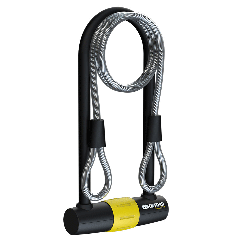 Oxford Magnum Duo U-Lock With Bracket & Cable Black / Yellow - 170 x 315mm
