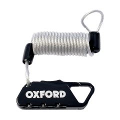 Oxford Motorcycle Pocket Cable Lock Black / Silver - 2.2 x 900mm