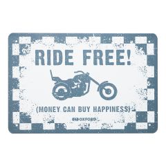 Oxford Ride Free Garage Metal Sign - 30cm x 20cm x 0.25mm