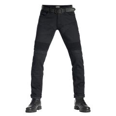 Pando Moto Karldo Slim Fit Riding Denim Jeans Black