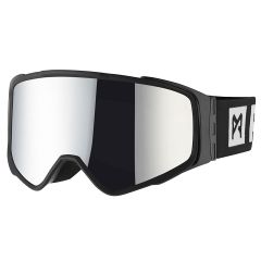 Pando Moto Goggles Matt Black With Iridium Silver Lens For Helmets