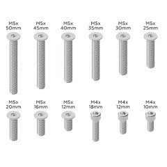 Quad Lock Replacement Screw Set Silver For Mounts & Holders