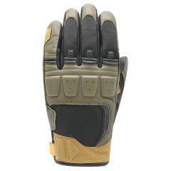 Racer Ronin Winter Leather Gloves Black / Sand / Green