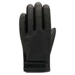 Racer Tuxedo Summer Leather Gloves Black / Black