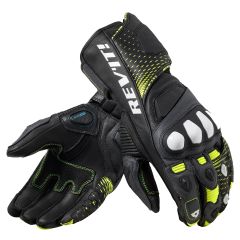 Revit Control Leather Gloves Black / Neon Yellow