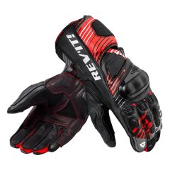 Revit Apex Leather Gloves Neon Red / Black