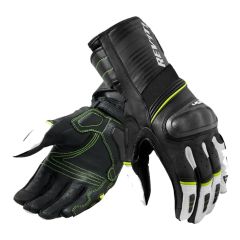 Revit RSR 4 Leather Gloves Black / Neon Yellow