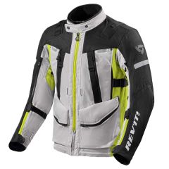 Revit Sand 4 H2O All Season Touring Textile Jacket Silver / Neon Yellow