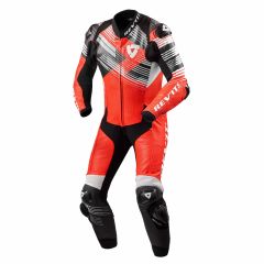 Revit Apex One Piece Leather Suit Neon Red / White / Black