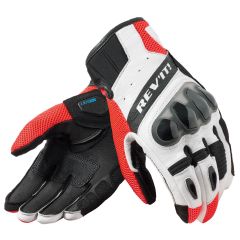 Revit Ritmo Summer Mesh Leather Gloves Black / Neon Red / White