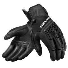 Revit Sand 4 Summer Mesh Riding Textile Gloves Black / Black