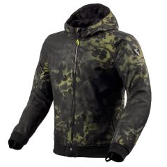 Revit Saros Wind Barrier Hooded Textile Jacket Black / Dark Green