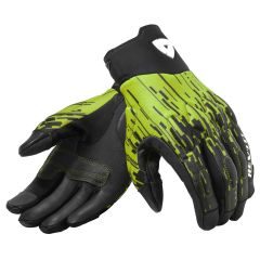 Revit Spectrum Short Riding Textile Gloves Black / Neon Yellow