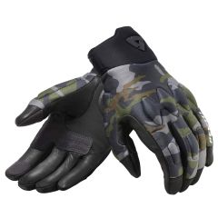 Revit Spectrum Short Riding Textile Gloves Camo Dark Green / Grey