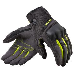 Revit Volcano Summer Short Mesh Riding Textile Gloves Black / Neon Yellow