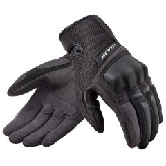 Revit Volcano Summer Short Mesh Riding Textile Gloves Black / Black
