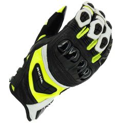 Richa Stealth Leather Gloves Black / White / Yellow