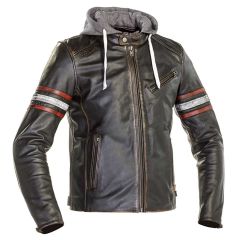 Richa Toulon 2 Hooded Leather Jacket Black / Red