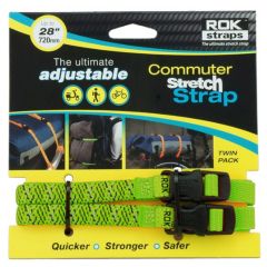 ROK Motorcycle Commuter Adjustable Straps Reflective Green / Black - Pack Of 2