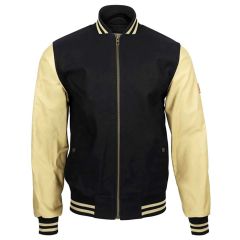 Rokker College Textile Jacket Navy Blue / Cream