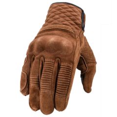 Rokker Tucson Leather Gloves Rough Brown