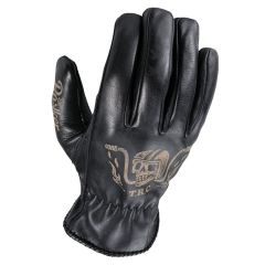 Rokker Tattoo Leather Gloves Ape Black