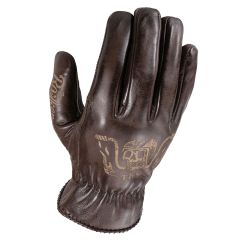 Rokker Tattoo Leather Gloves Ape Brown