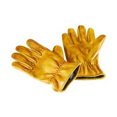 Rokker Ride Hard Leather Gloves Natural Yellow