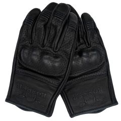 Rokker Tucson Summer Perforated Leather Gloves Black