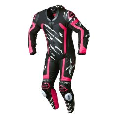 RST Pro Series Evo Airbag CE One Piece Leather Suit Neon Pink / Lightning White / Black