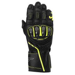 RST S1 CE Leather Gloves Black / Grey / Fluo Yellow