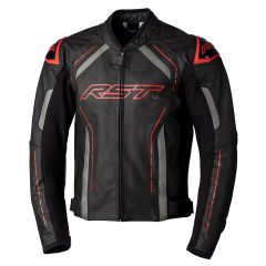 RST S1 CE Leather Jacket Black / Grey / Red