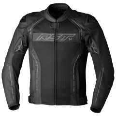 RST S1 CE Mesh Leather Jacket Black / Black