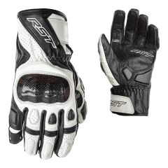 RST Stunt 3 CE Ladies Leather Gloves Black / White