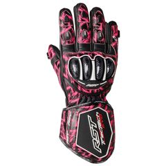 RST Tractech Evo 4 CE Leather Gloves Dazzle Pink / Black