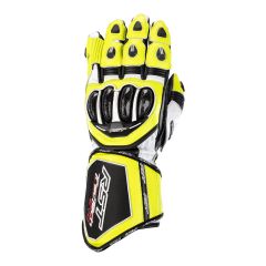 RST Tractech Evo 4 CE Leather Gloves Fluo Yellow / Black / Black