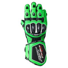 RST Tractech Evo 4 CE Leather Gloves Neon Green / Black