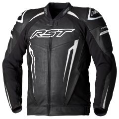 RST Tractech Evo 5 CE Leather Jacket Black / White / Black