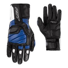 RST Turbine CE Leather Gloves Black / Blue / White