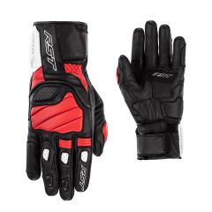 RST Turbine CE Leather Gloves Black / Red / White