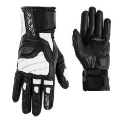 RST Turbine CE Leather Gloves Black / White / White