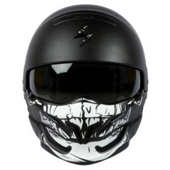Scorpion Skull Face Mask Black / White For Exo Combat Helmets