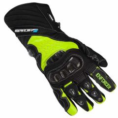 Spada Enforcer CE Waterproof Leather Gloves Black / Fluo Yellow