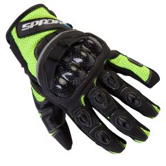Spada MX Air CE Textile Gloves Fluo Green / Black