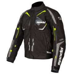 Spada Urbanik CE Waterproof Textile Jacket Black / Fluo Yellow